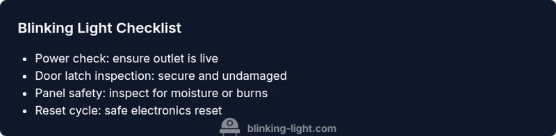 Checklist for GE dishwasher blinking lights