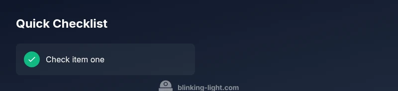 Checklist infographic for troubleshooting green blinking light on Jio Fiber router