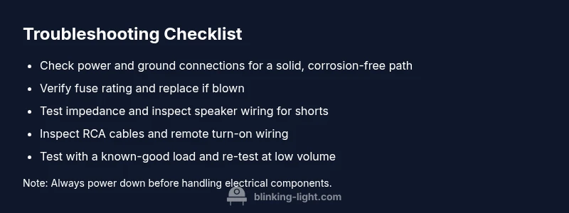 Checklist for taramps protect light blinking troubleshooting