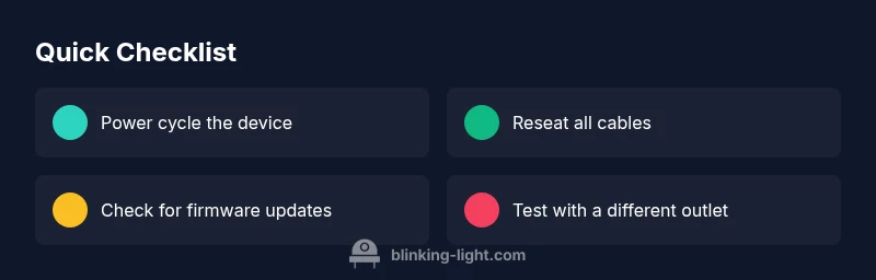 Checklist for blinking light troubleshooting