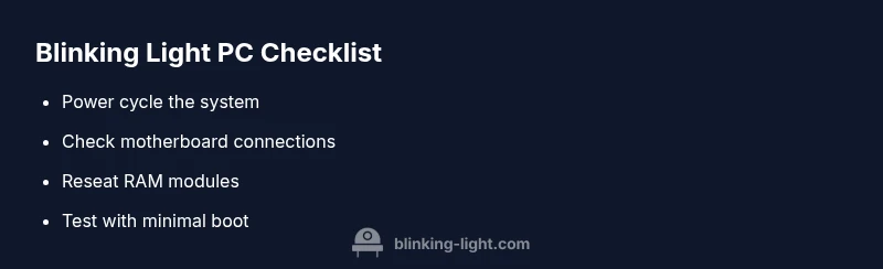 Checklist for diagnosing PC indicator lights