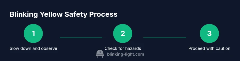 Tailwind infographic showing steps to handle blinking yellow lights.