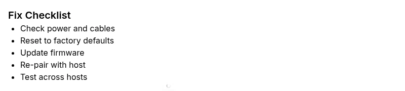 Checklist for fixing 8bitdo blinking white light