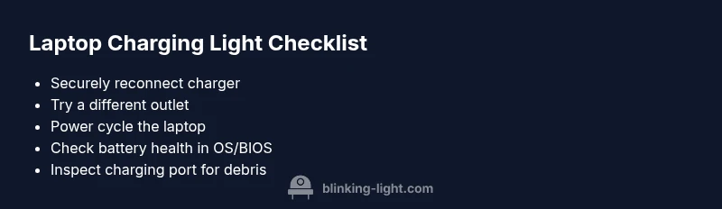 Checklist for blinking laptop charging light