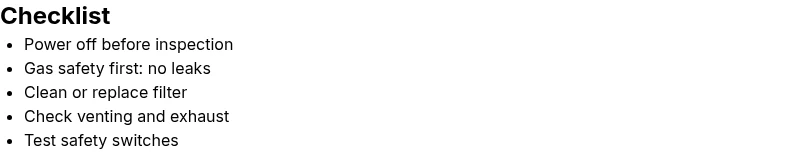 Checklist for diagnosing furnace blinking 7 times