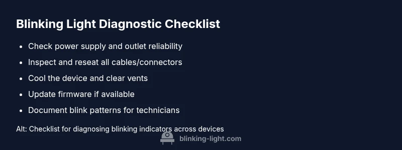 Checklist for diagnosing blinking indicators across devices