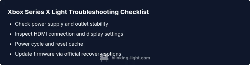 Checklist for Xbox Series X blinking light issues