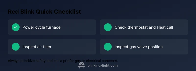 Checklist for Lennox furnace red blinking light troubleshooting