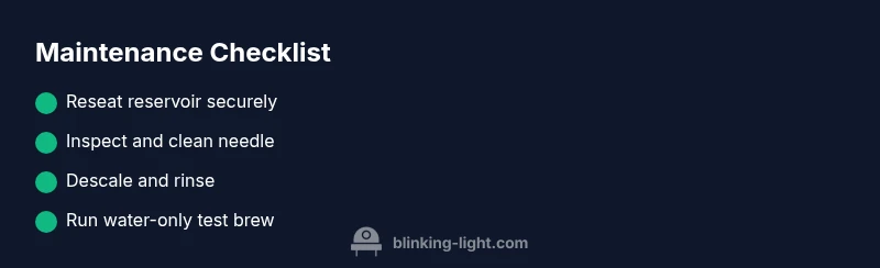 Tailwind checklist for Keurig blinking light troubleshooting