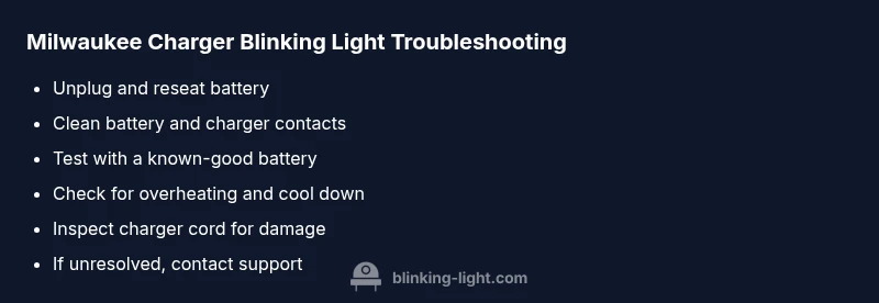 Checklist for Milwaukee charger blinking LED troubleshooting