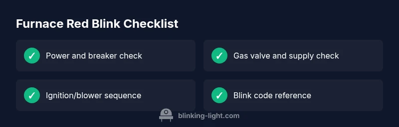 Checklist for diagnosing a furnace red blinking light