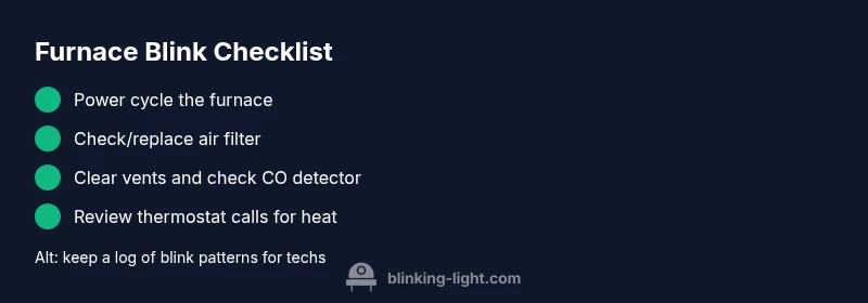 Checklist for diagnosing furnace blink code