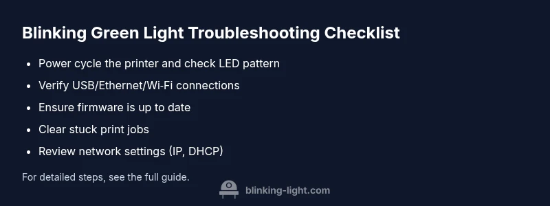 Checklist for Zebra ZD421 blinking green light troubleshooting