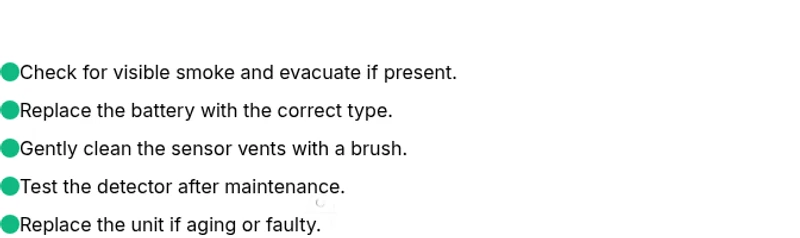 Checklist: Troubleshooting blinking red light on smoke detector
