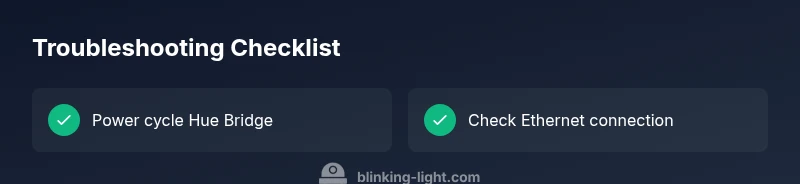 Checklist for troubleshooting Philips Hue Bridge blinking light