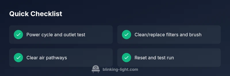 Checklist for Shark FlexStyle red blinking light troubleshooting