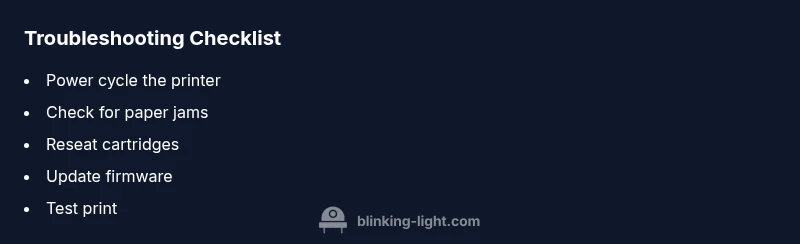 Checklist of steps to troubleshoot blinking light on Epson L3210