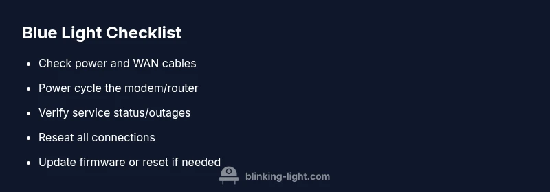 Checklist for blue blinking light Centurylink troubleshooting