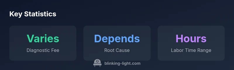 Statistics on diagnostic fees and labor time for blinking engine light repairs