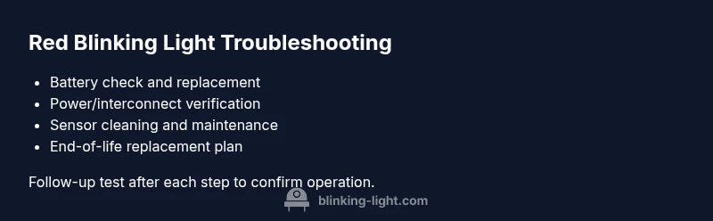 Checklist for diagnosing red blinking light on smoke alarms