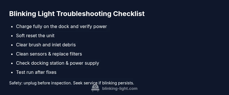 Checklist for Shark IX141 blinking light troubleshooting