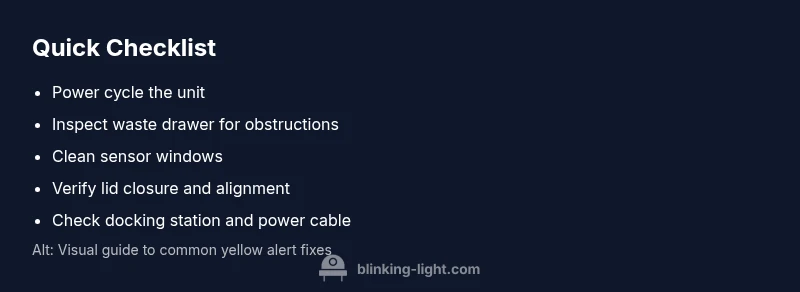 Checklist for fast yellow blinking light litter robot troubleshooting