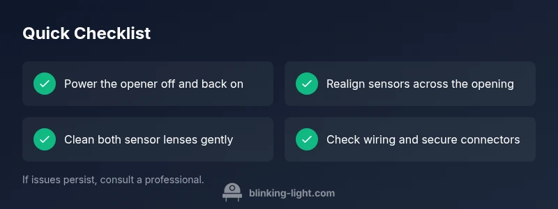Checklist for blinking garage door sensor troubleshooting