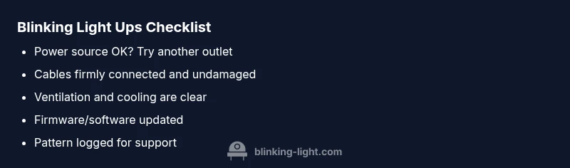 Checklist for diagnosing blinking light indicators