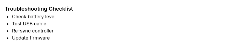 Checklist for troubleshooting blinking Xbox controller