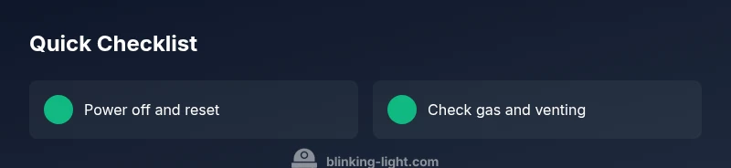 Checklist for diagnosing furnace blinking indicators