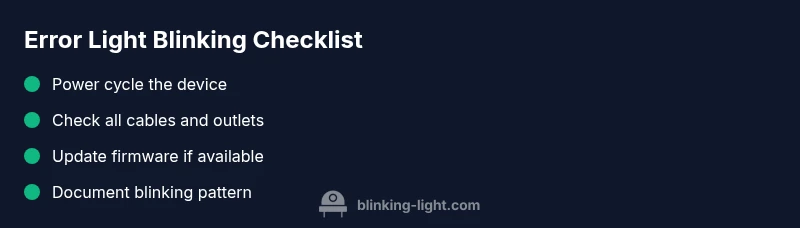 Checklist for diagnosing blinking error lights across devices