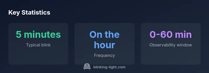 Stat infographic showing typical blinking light times for the Eiffel Tower
