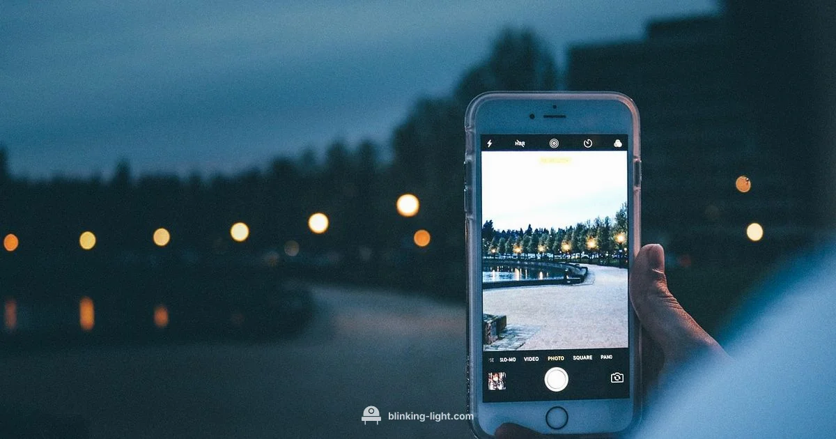 Red Light on iPhone - Blinking Light