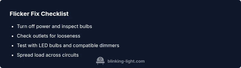Checklist for diagnosing flickering lights