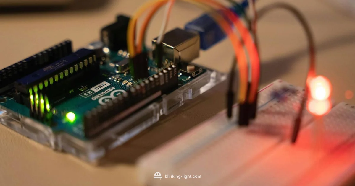 Red Light Blinks - Blinking Light