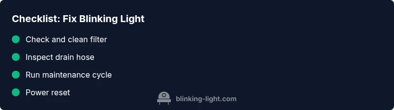 Checklist for diagnosing and fixing dishwasher blinking light