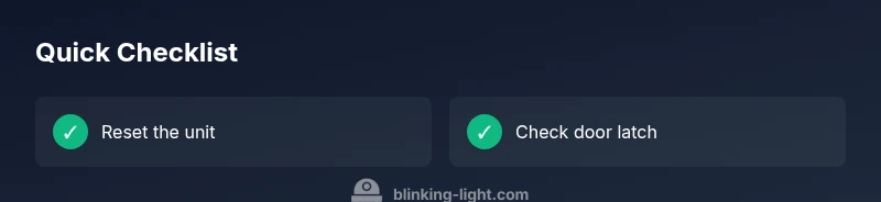 Checklist for diagnosing blinking light on LG dishwasher
