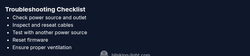 Checklist for diagnosing broken flashing light indicators