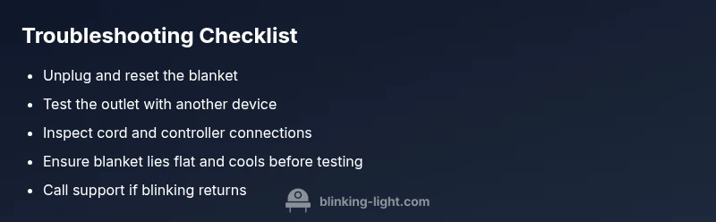 Checklist for Yokimisu blanket blinking light troubleshooting