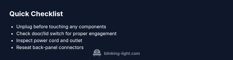 Checklist for diagnosing washing machine blinking lights