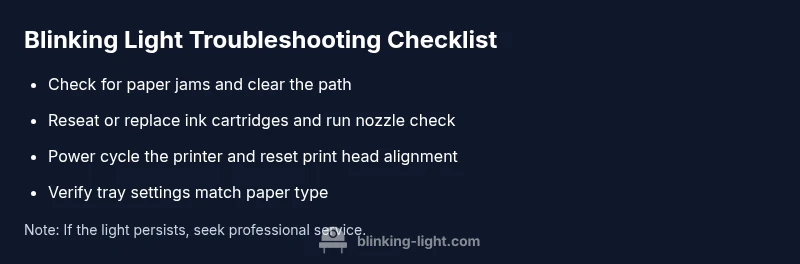 Checklist for Epson L120 blinking light troubleshooting