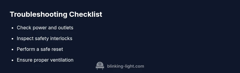 Checklist for yellow blinking light troubleshooting