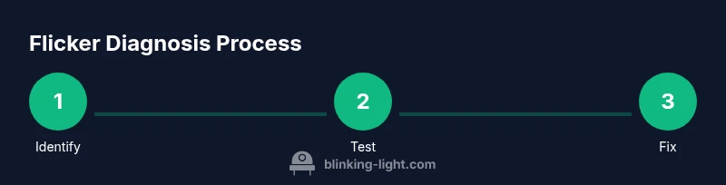 Process diagram for diagnosing flickering lights