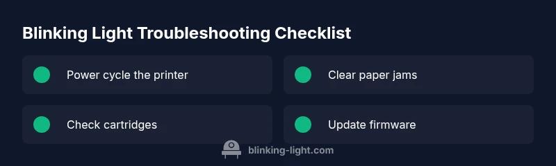 Checklist for fixing blinking HP printer light