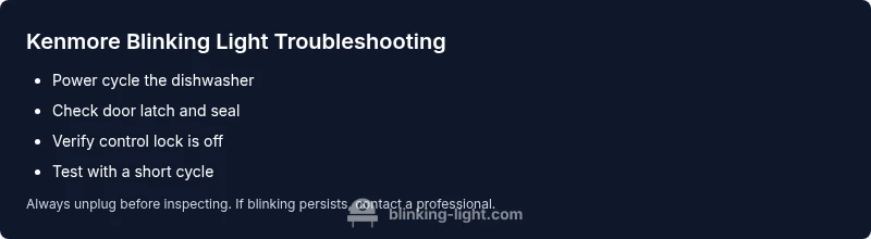 Checklist for Kenmore blinking light troubleshooting