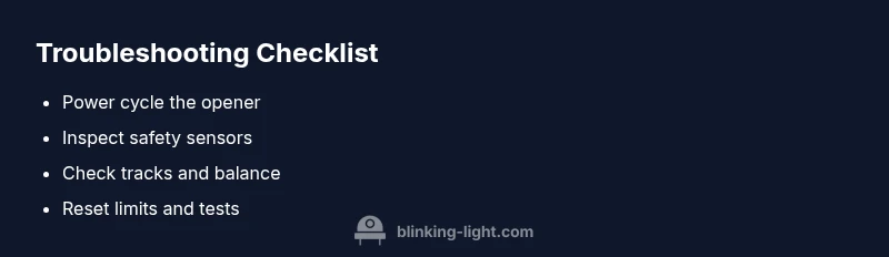 Checklist for diagnosing a blinking garage door motor light