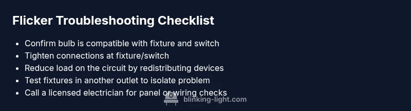Checklist for diagnosing flickering lights