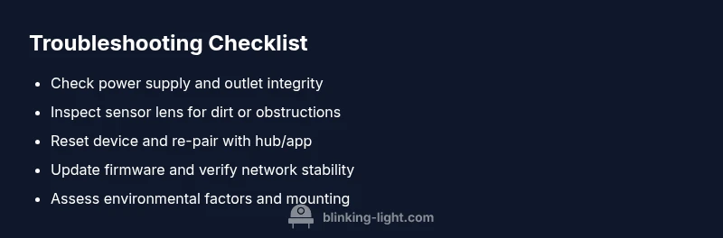 Checklist for blink motion light troubleshooting
