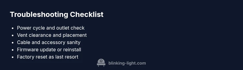 Checklist for troubleshooting red light blinking on Sony TV