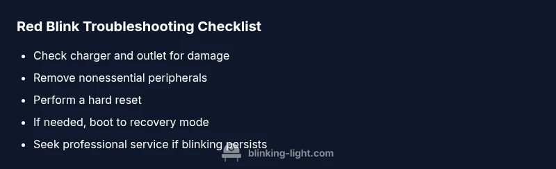 Checklist for troubleshooting red blinking light on Samsung Chromebook